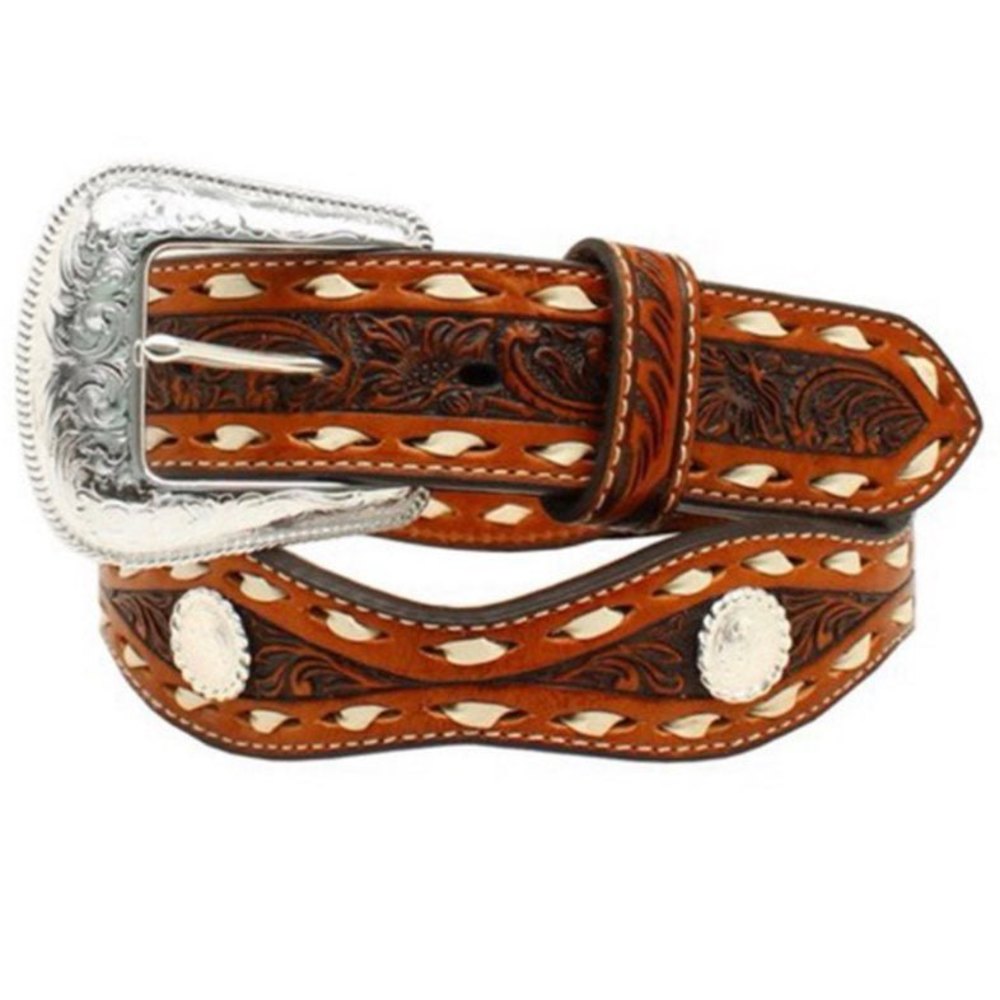 Nocona Western Belt Pro Series Scalloped in Tapered Tan